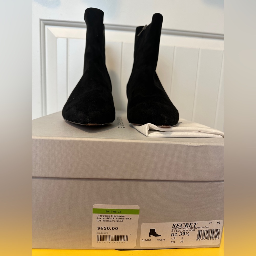 Robert Clergerie “secret” Black Suede Ankle Boots